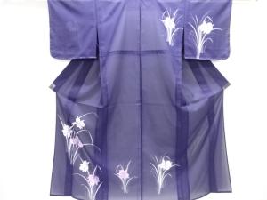 未使用品　駒絽　蘭模様訪問着
